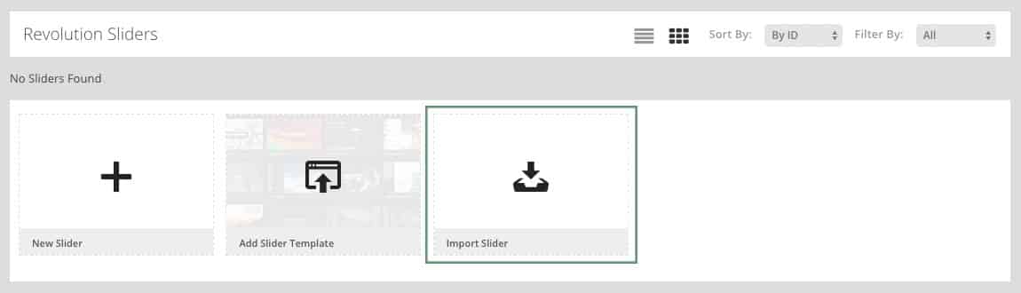 Import Demo Sliders Using Revolution Slider Plugin