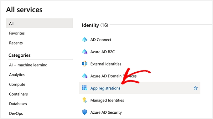 Select App Registrations